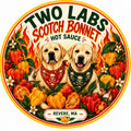 Two Labs Scotch Bonnet Hot Sauce label